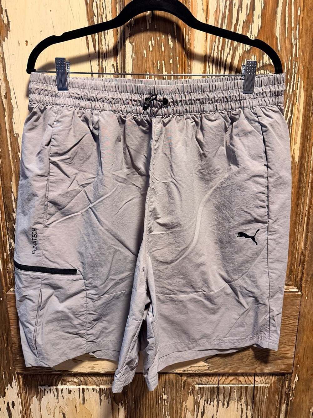 Puma PUMATECH Relaxed Woven Shorts Grey Size XL